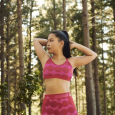 adidas Womens' Marimekko All Me Bra - Pink صدرية اديداس الرياضية للنساء لون زهري غامق