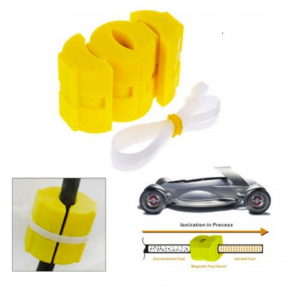 موفر للوقود للسيارات قطعتين لون أصفر- Powermag Magnetic Fuel Saver Car XP-2 Power Saver