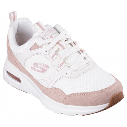 حذاء سكيتشرز سكيتش اير كورت-ريترو أفينيو للنساء لون أبيض وزهري ونعل أبيض- Skechers Women's Skech-Air Court - Retro Avenue Shoes