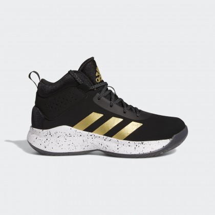 حذاء اديداس كروس اب 5 وايد للأطفال لون أسود-adidas Kids' Cross Em Up 5 Wide Basketball Shoes - Black