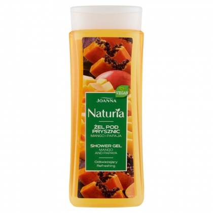 ناتوريا شاور جل بخلاصة المانجو والبابايا من جوانا حجم 300 مل-Joanna Naturia Shower Gel Mango & Papaya 300ml