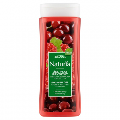 ناتوريا شاور جل بخلاصة التوت من جوانا حجم 300 مل-Joanna Naturia Shower Gel Cherry and Red Currant 300ml