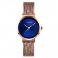 ساعة يد كوارتز من سكيمي للنساء لون نحاسي- SKMEI 1595 Elegant Steel Mesh Belt Analog Watch