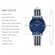 ساعة يد كوارتز رسمية من ميني فوكس للنساء لون أزرق- Mini Focus Women' Casual Analog Metal Watch