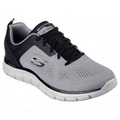 حذاء سكيتشرز تراك برودر للرجال لون رمادي وأسود- Skechers Men's Sport Track Broader Shoes