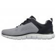 حذاء سكيتشرز تراك برودر للرجال لون رمادي وأسود- Skechers Men's Sport Track Broader Shoes