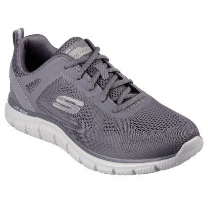 حذاء سكيتشرز تراك برودر للرجال لون رمادي ونعل رمادي- Skechers Men's Sport Track Broader Shoes