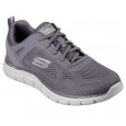 حذاء سكيتشرز تراك برودر للرجال لون رمادي ونعل رمادي- Skechers Men's Sport Track Broader Shoes