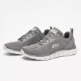 حذاء سكيتشرز تراك برودر للرجال لون رمادي ونعل أبيض- Skechers Men's Sport Track Broader Shoes