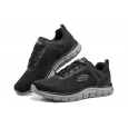 حذاء سكيتشرز تراك برودر للرجال لون أسود ونعل رمادي- Skechers Men's Sport Track Broader Shoes