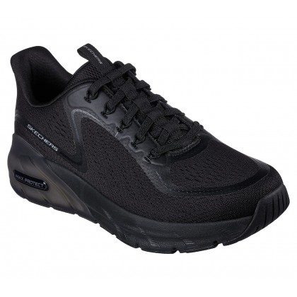 حذاء سكيتشرز ماكس بروتيكت سبورت- بريم للرجال لون أسود ونعل أسود- Skechers Men's Max Protect Sport - Bream Shoes