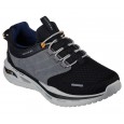 حذاء سكيتشرز ارتش فيت ارفان للرجال لون أسود ورمادي ونعل رمادي- Skechers Men's Arch Fit Orvan Shoes