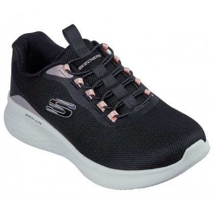 حذاء سكيتشرز سكيتش لايت برو جليمر مي للنساء لون أسود وزهري ونعل أبيض- Skechers Women's Skech-Lite Pro - Glimmer Me Shoes