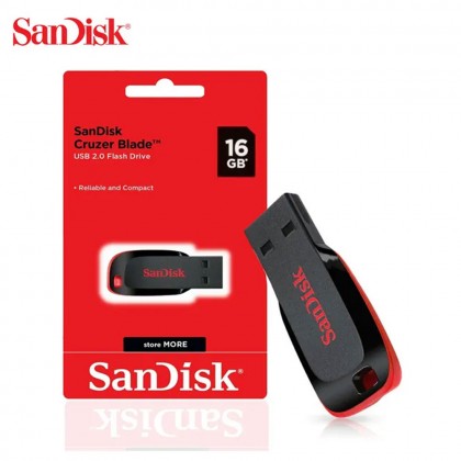 فلاش ميموري من سانديسك سعة 16 جيجا- Sandisk Cruzer Blade USB 2.0 Flash Drive – 16GB