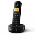 هاتف لاسلكي فيليبس يد واحدة لون أسود- Philips Cordless telephone D165 1.6" display