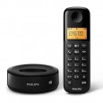 هاتف لاسلكي فيليبس يد واحدة لون أسود- Philips Cordless telephone D165 1.6" display