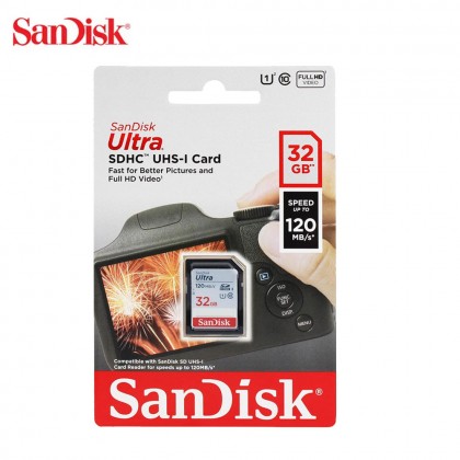 بطاقة ذاكرة للكاميرات من سانديسك سعة 32 جيجا- SanDisk Ultra 32GB SD SDHC Memory Flash Card – 32GB