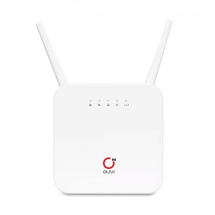 راوتر ايه اكس 6 برو فور جي لون أبيض-OLAX AX6 Pro Router 4G LTE WiFi With Sim Card