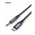 كابل يسيدو محول صوت Aux منفذ تايب سي إلى 3.5 ميلي طول 1 متر- Yesido Yau36 AUX Adapter Widely Compatible With most Type C Cable