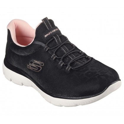 حذاء سكيتشرز سوميتس- سباركينغ سبوتس للنساء لون أسود ونعل أبيض- Skechers Women's Summits - Sparkling Spots Shoes