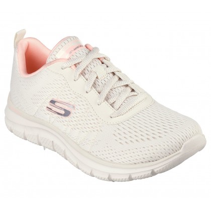 حذاء سكيتشرز تراك- نيو ستابل للنساء لون زهري ونعل أبيض- Skechers Women's Track - New Staple Shoes