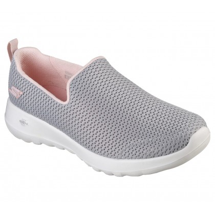 حذاء سكيتشرز جو ووك جوي سليب أون للنساء لون رمادي ونعل أبيض- Skechers Women's Go Walk Joy Slip On Shoes