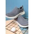 حذاء سكيتشرز جو ووك فليكس-ايمبيكابل للرجال لون رمادي ونعل أبيض- Skechers Men's GO WALK Flex - Impeccable II Shoes