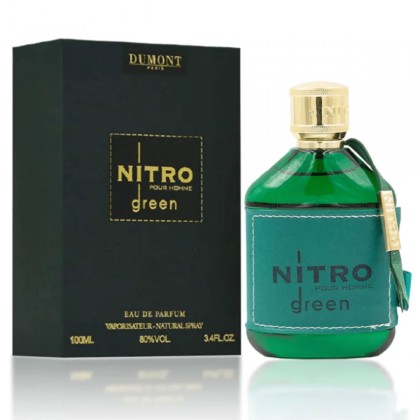 عطر نيترو ريد (الأخضر) من ديمونت للرجال سعة 100 مل - Nitro Green Pour Homme EDP By Dumont For Men 100ml