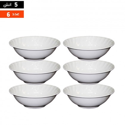 طقم زبادي سلطة ميلامين 6 قطع 5 انش