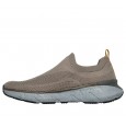 Skechers Men's Mark Nason: Ziggy-Hesh Slip-on Shoes- حذاء سكيتشرز مارك ناسون: زيغي هيش سليب أون للرجال لون بيج ونعل رمادي