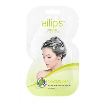 ماسك الشعر من ايلبس فوليوم ميراكل لتكثيف الشعر وتنشيطه 20 جرام- Ellips Vitamin Hair Mask 20g Volume Miracle with Volume activepro