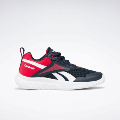 حذاء ريبوك رش راننر 5 للأطفال لون كحلي وأحمر ونعل أبيض-Reebok Kids' Rush Runner 5 Sneakers