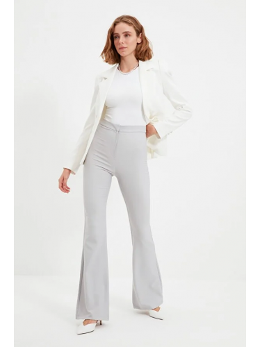 بنطلون تريندول منسوج للنساء لون رمادي فاتح