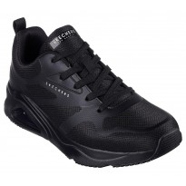 حذاء سكيتشرز تريس اير أونو للرجال لون أسود ونعل أسود- Skechers Men's Tres-Air Uno - Revolution-Airy Shoes