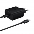 شاحن سامسونج 25 واط منفذ تايب سي مع كابل طول 1 متر لون أسود- Samsung Super Fast Charger 25W Black