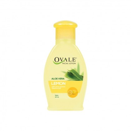 OVALE Facial Lotion Deep Control 2 in 1 - منظف للوجه ومبيض بالألوفيرا والليمون 60 مل