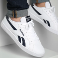 حذاء ريبوك كورت ريترو للجنسين لون أبيض وكحلي ونعل أبيض - Reebok Unisex' Court Retro Shoes