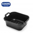 تشط بلاستيك من أديس حجم 10 لتر لون أسود - Addis Large Rectangular Black 10 Litre Washing Up Bowl with Handles