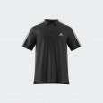 تيشيرت اديداس بولو بثلاث خطوط للرجال لون اسود-adidas Mens' Essentials Piqué Embroidered Small Logo 3-Stripes Polo Shirt - Black