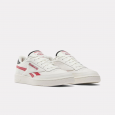 حذاء ريبوك كلوب سي ريفينج للرجال لون طحيني وأحمر ونعل طحيني - Reebok Men"s Club C Revenge Shoes