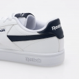 حذاء ريبوك كورت ريترو للجنسين لون أبيض وكحلي ونعل أبيض - Reebok Unisex' Court Retro Shoes