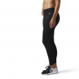 Reebok Womens' Comp Tight Solid- بنطلون ضيق رياضي من ريبوك للنساء لون أسود