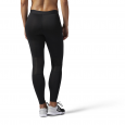 Reebok Womens' Comp Tight Solid- بنطلون ضيق رياضي من ريبوك للنساء لون أسود