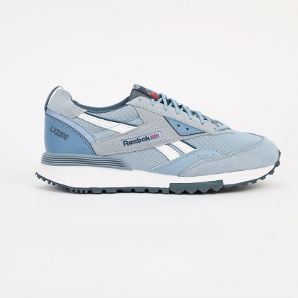 حذاء ريبوك ال اكس 2200 للرجال لون رمادي وأزرق ونعل أبيض - Reebok Mens' LX2200 Casual Shoes