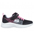 حذاء سكيتشرز مايكروسبيك بلس سويرل سويت للأطفال لون أسود ونعل أبيض- Skechers Kids' Microspec Plus Swirl Sweet Shoes