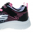 حذاء سكيتشرز مايكروسبيك بلس سويرل سويت للأطفال لون أسود ونعل أبيض- Skechers Kids' Microspec Plus Swirl Sweet Shoes