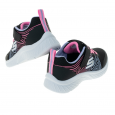 حذاء سكيتشرز مايكروسبيك بلس سويرل سويت للأطفال لون أسود ونعل أبيض- Skechers Kids' Microspec Plus Swirl Sweet Shoes