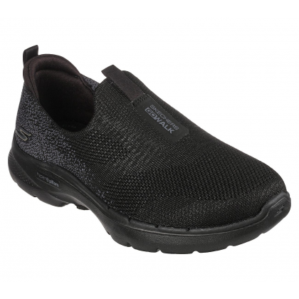 حذاء سكيتشرز جو ووك 6- جليمرينغ ووكينغ للنساء لون أسود - Skechers Women's Go Walk 6 Glimmering Walking Shoes