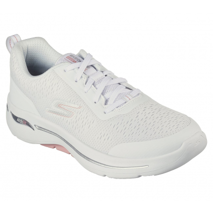 حذاء سكيتشرز جو ووك ارتش فيت للنساء لون أبيض ونعل أبيض- Skechers Women's GOwalk Arch Fit Shoes