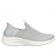 حذاء سكيتشرز سليب انس: ألترا فليكس 3.0 كوزي للنساء لون رمادي ونعل أبيض- Skechers Women's Slip-ins: Ultra Flex 3.0 - Cozy Streak Shoes